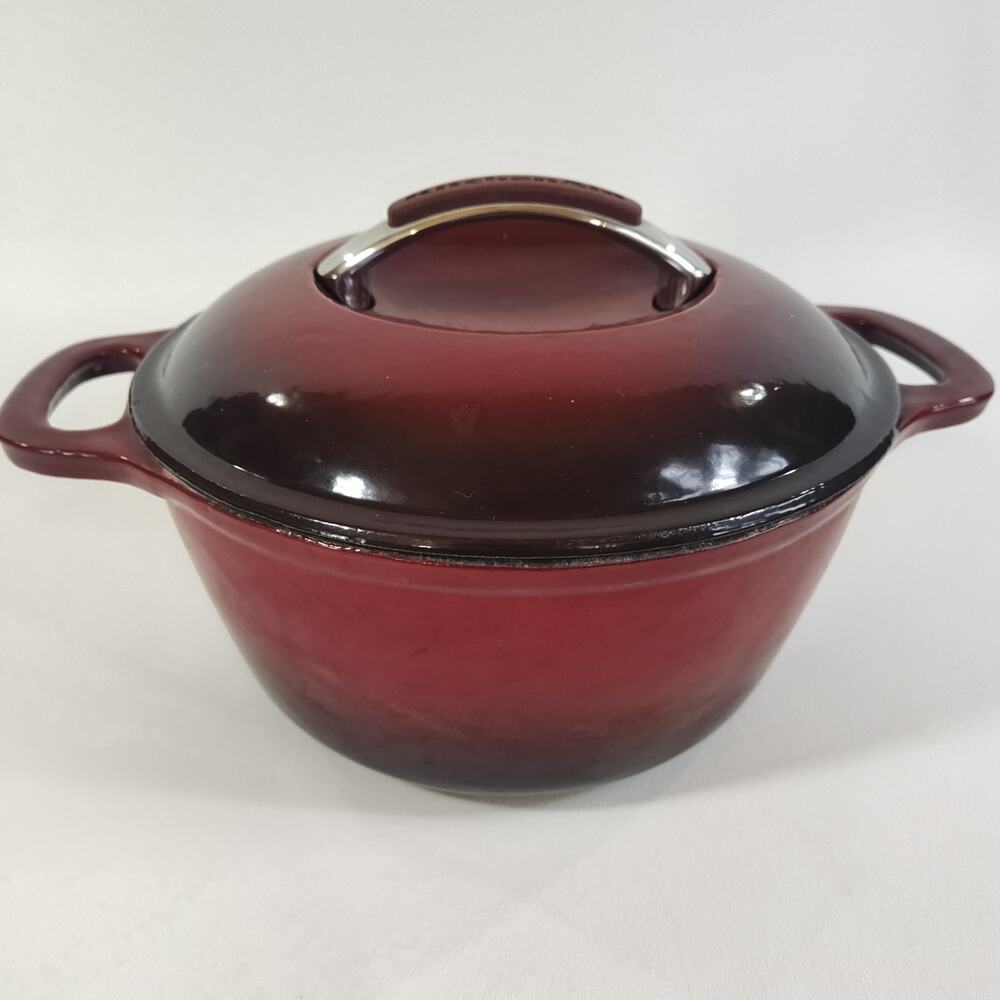 Kitchen Aid 3.5qt Enameled Cast Iron Covered Round Dutch Oven Red
